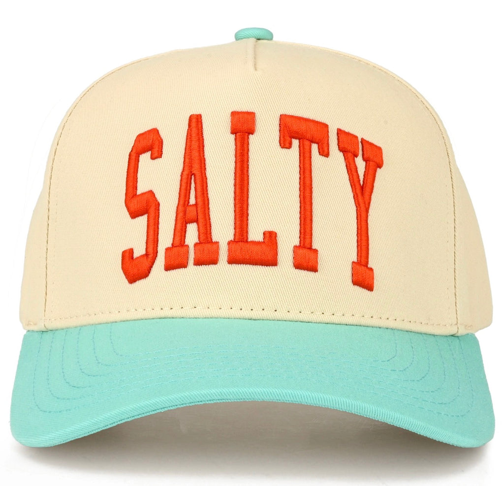 Salty embroidered two tone trucker hat