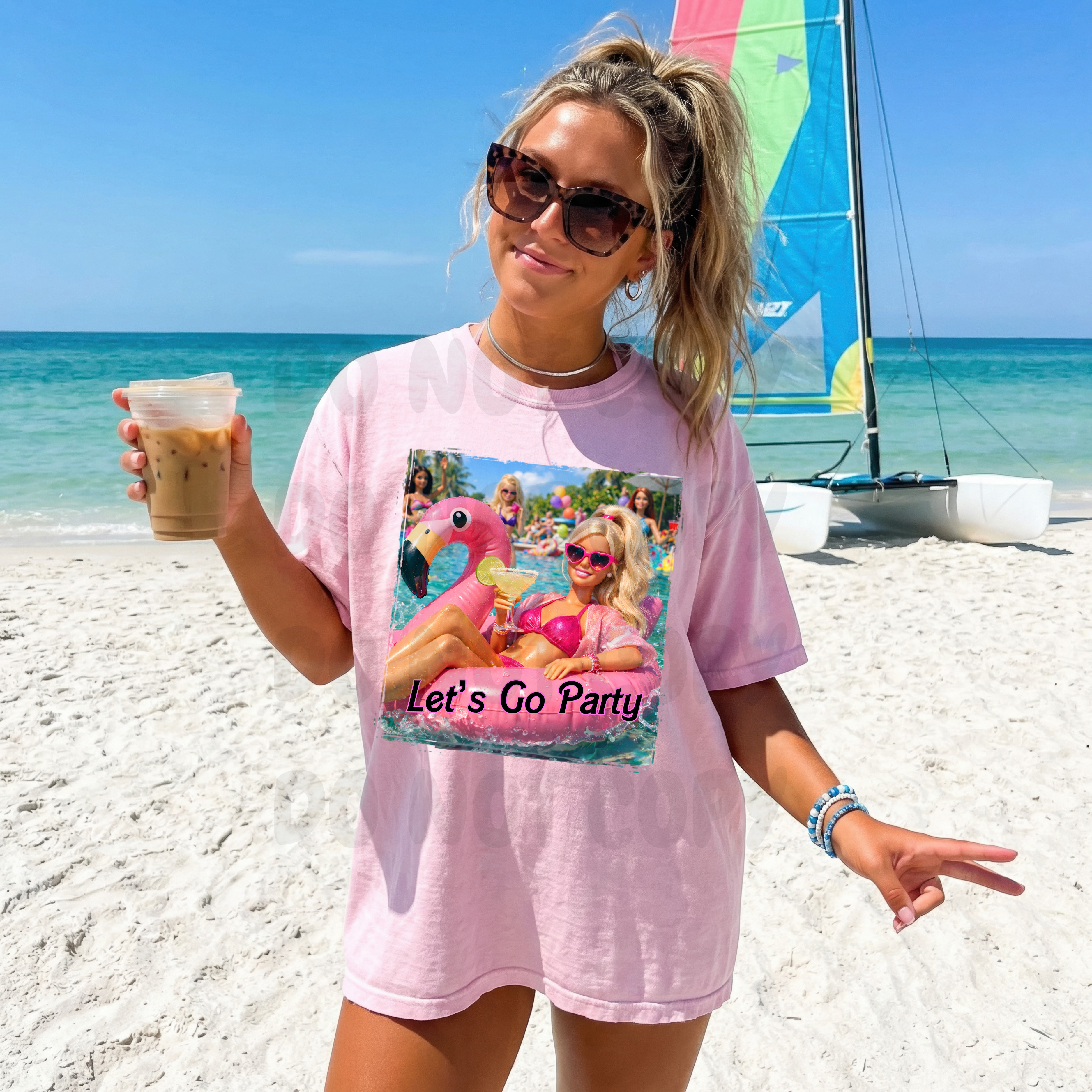 Lets go party graphic tee