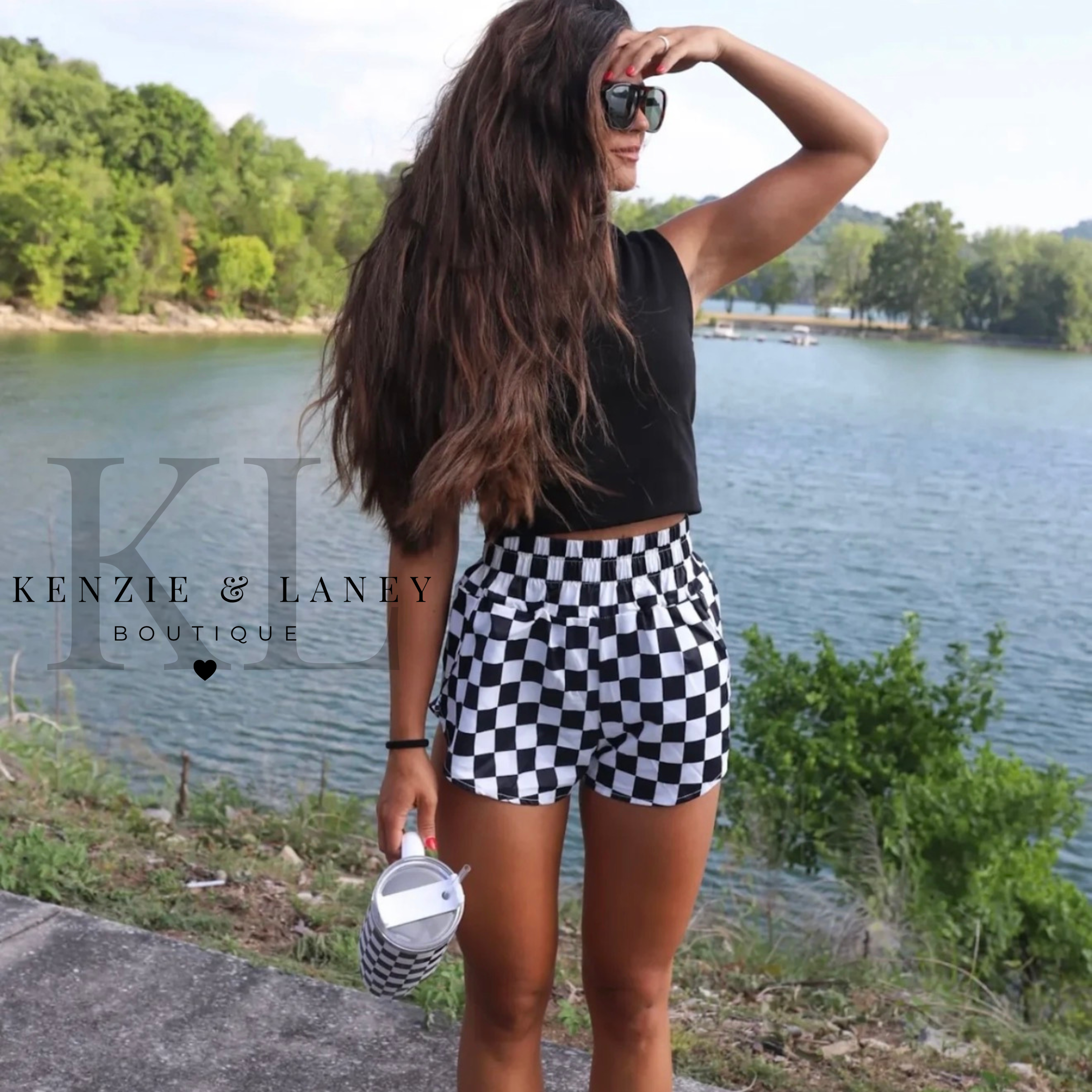 Kenzie checkered shorts