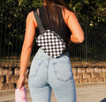 Black & White check crossbody