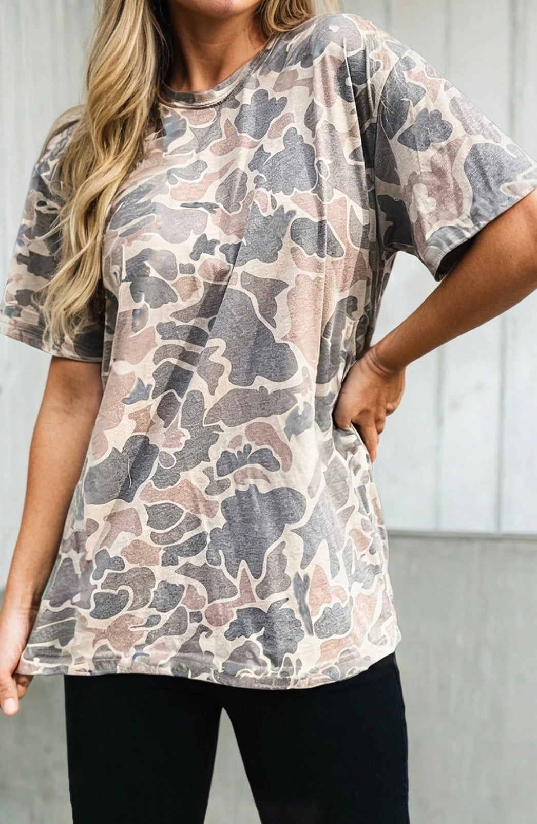 Las Retro Camouflage Custom Women Casual T Shirt