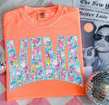Neon floral graphic tee